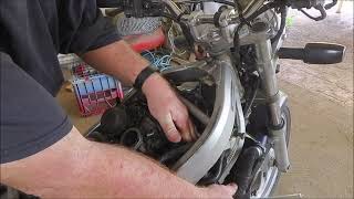 Honda NTV650 Revere Part 2  Remove Carburetors, Exhaust And Clutch Cover