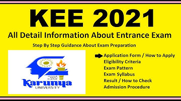 KEE 2021 - Notification, Dates, Application, Eligibility, Admit Card, Pattern, Syllabus, Result