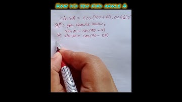 How did you find angle A ? #shortvideo #maths #mathstricks