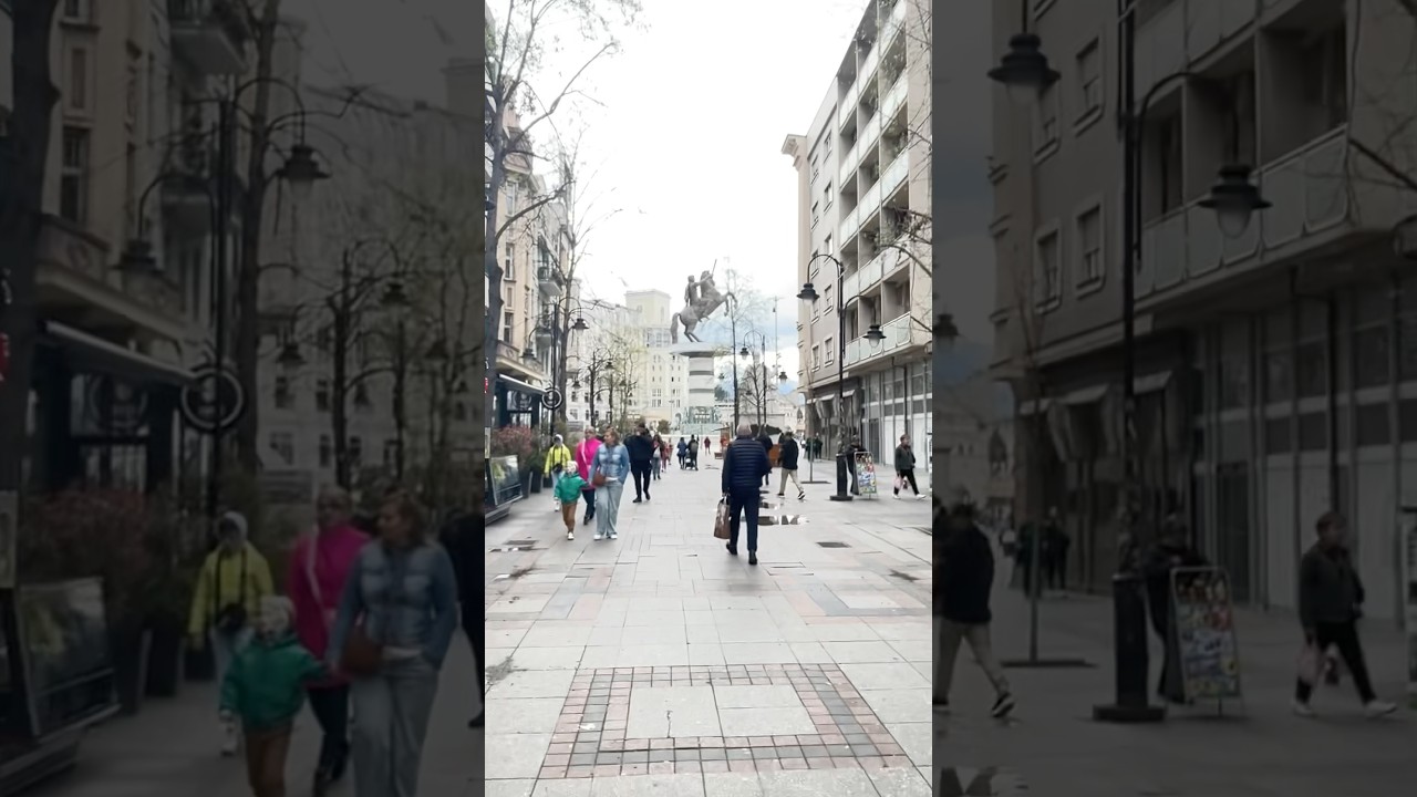 North Macedonia Skopje city 4K view 🇲🇰🫶 #anime #onepunchman #manga #phonk #potofu #oshi #fuku