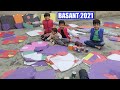 Preparations of Basant 2021 Many Colorful Kites - DiY Craft - Kitekite