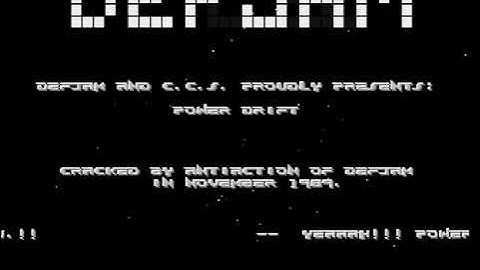 DEFJAM/CCS - Power Drift crack intro for Amiga (Full HD 1080p & 50fps)