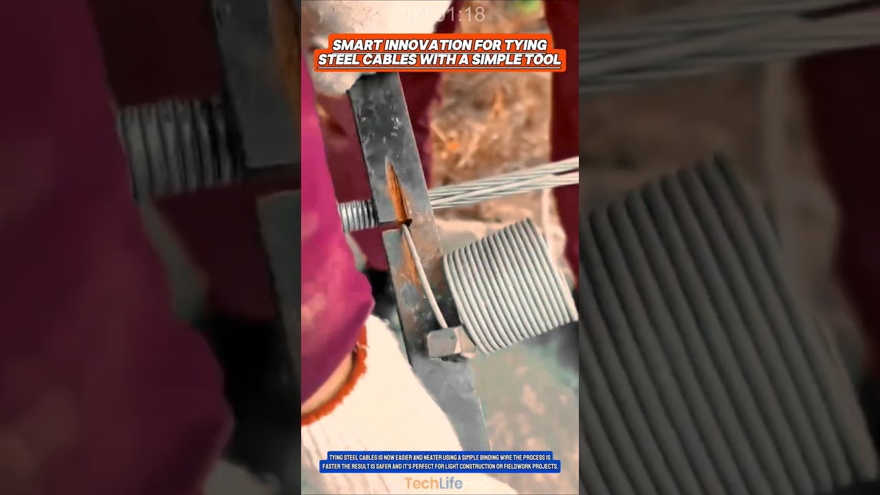 Smart Innovation for Tying Steel Cables with a Simple Tool.