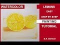Lemon tutorial fun and easy painting of a lemon  watercolor still art