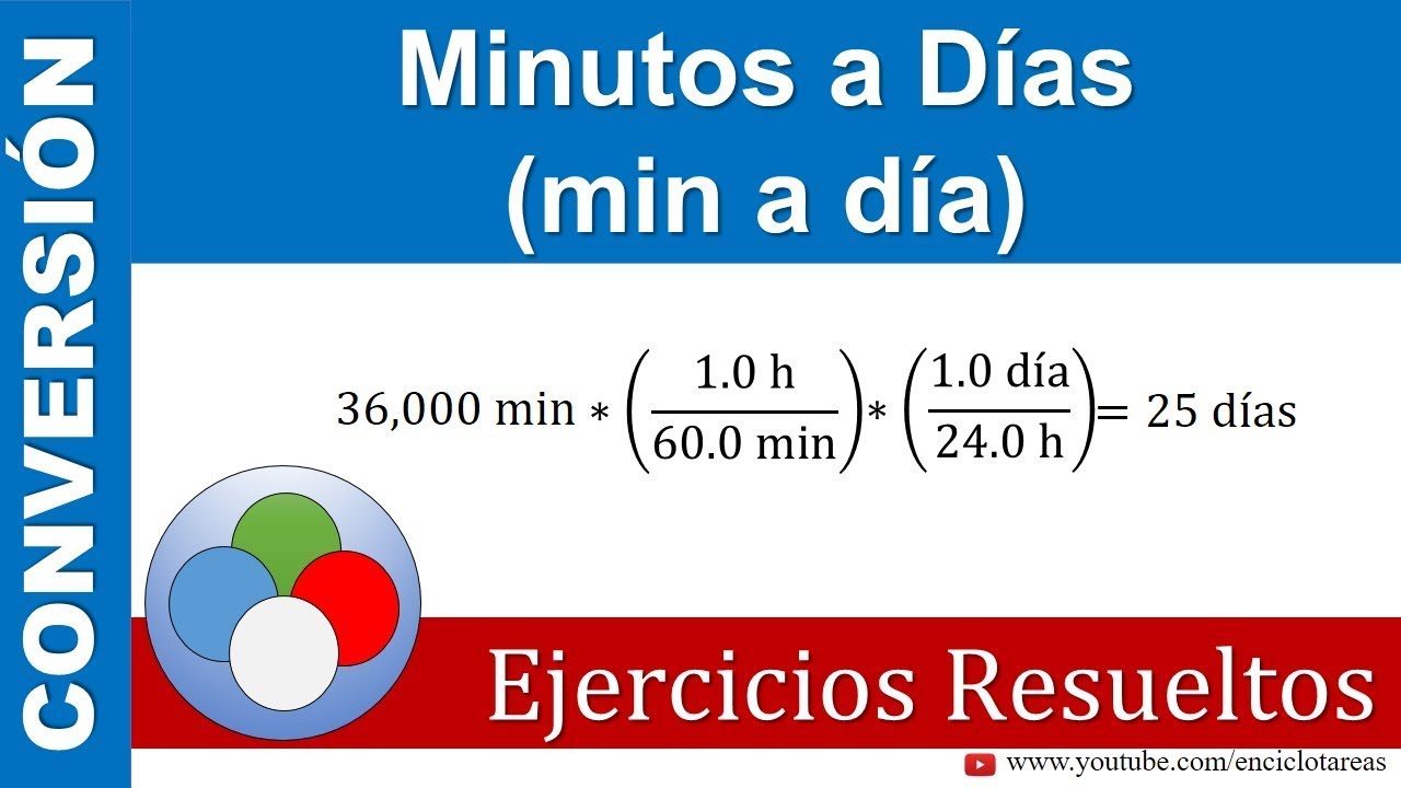 Convertir de Minutos a Días (min a día) Parte 2 - YouTube