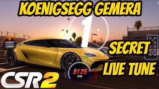 CSR2 | KOENIGSEGG GEMERA | SECRET LIVE TUNE | Win Every Race & Stay in Lobby | Dyno Buster