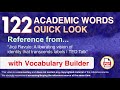 122 Academic Words Quick Look Words Ref from 