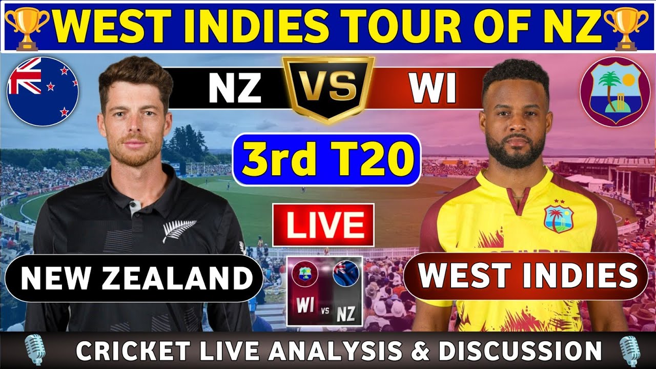 West Indies vs New Zealand, 3rd T20 Match Analysis and Discussion WI vs ...