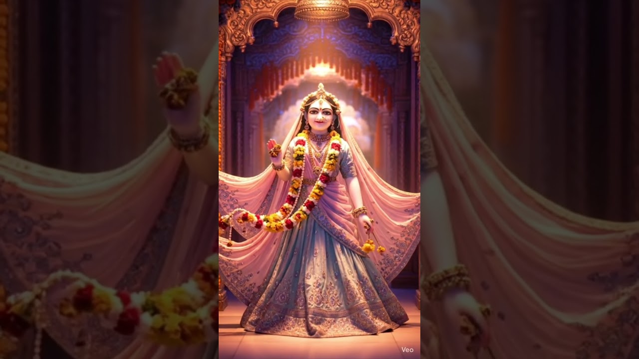 Radha Rani 💃 temple me divine dance aur bhakti ka anand ✨ 