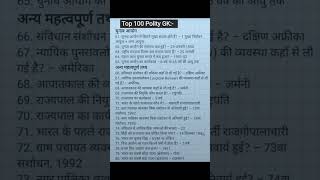 Top 100 Polity GK Questions for all exams. #shorts #shortsfeed #gk #indianpolity