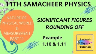 Significant figures and Rounding off|11th Physics|Nature of physics al world and measurement|tamil