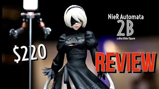GORGEOUS? A $220 NieR Automata 2B collectible figure! FULL REVIEW #videogames #toys #gamer #statue screenshot 1