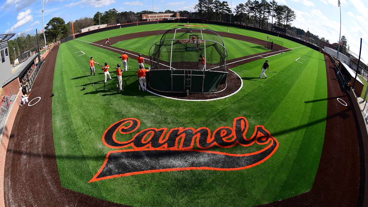 Campbell Baseball First Official Practice at Jim Perry Stadium YouTube