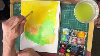 Automatic Watercolor painting lesson #automatism