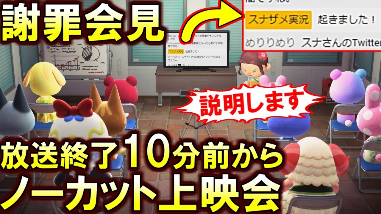 (あつ森)生放送事故のラスト10分、私が起床してからどんなことが起こってたか当時のコメントを見ながら説明します(あつまれどうぶつの森)