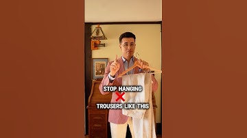 How to hang your trousers to avoid wrinkles. #menstyletips #menswear #closetorganization #trouser