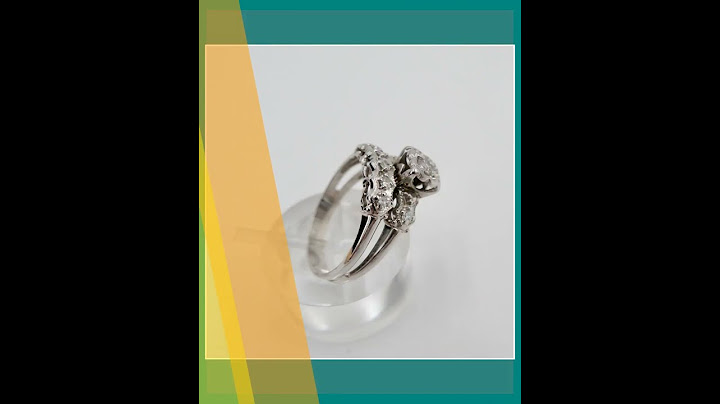 70er Jahre Gold Weißgold 585 / 14K Diamant Brillant 0,14Ct Gr. 57