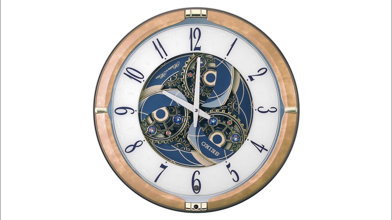 Seiko Melodies in Motion Musical Wall Clock With Swarovski Crystals QXM387G  - YouTube