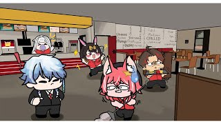 【FAST FOOD SIMULATOR】w/ NEMU, KIICHAN, YWURIA, LEON