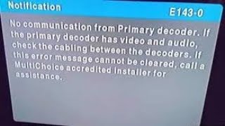 How To Fix DStv Extra View Error, No Communication From The Primary Decoder