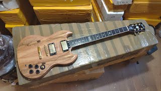 Обзор сборки китайской реплики Gibson SG неопознанной модели, цвет натур (махагон с гнилым кленом)