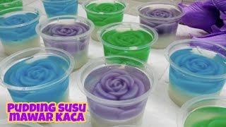 Cara Membuat Pudding Susu Mawar Kaca