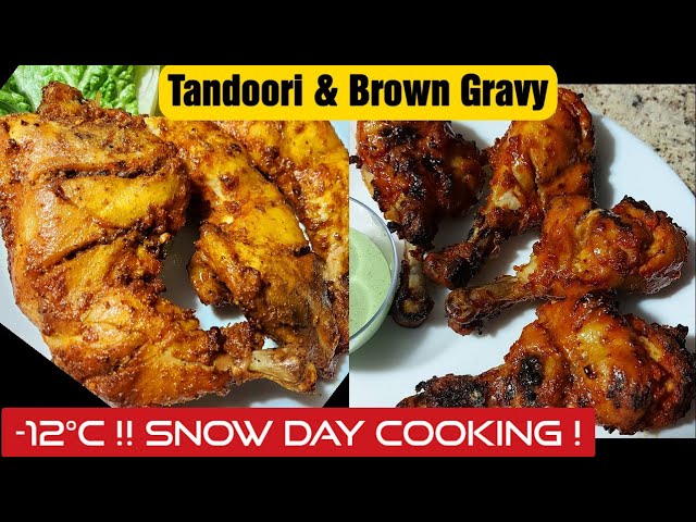 Tandoori Chicken Recipe Tamil - வீட்டில தந்தூரி சிக்கன் - Snow Day Cooking - Tandoori Chicken Fry | Food Tamil - Samayal & Vlogs