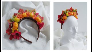 DIY осенний кокошник / autumn hair accessory / Herbsthaarzubehör