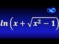 Derivada de logaritmo natural de x mas raíz cuadrada de x cuadrada menos 1 (EJERCICIO RESUELTO)