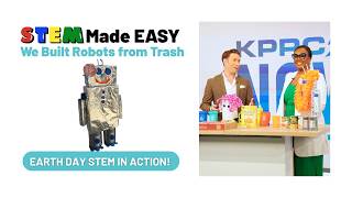 Easy Earth Day STEM Activity for Kids | Recycled Robot Building in K–2 Classroom | KPRC News Feature