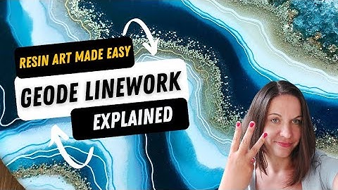 How To Draw Lines On Geode Resin Art 🎨 Resin Geode Art For Beginners / Resin Art Tutorial, Resin 101