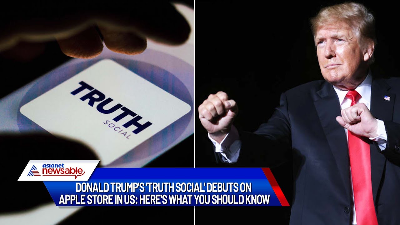 Donald Trump's Truth Social debuts in Apple store in United States | Asianet Newsable