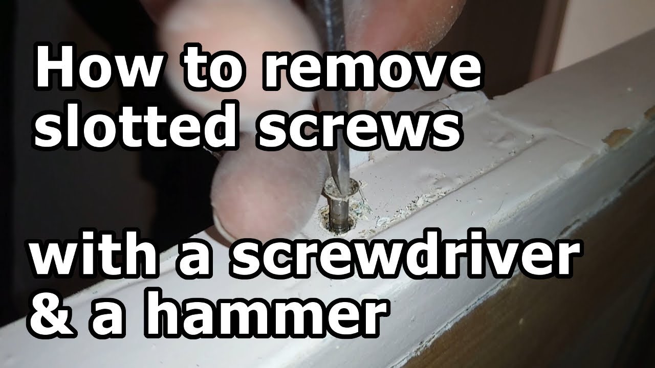 How to remove slotted screws covered in paint with only a screwdriver