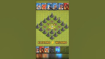 ALL TYPES OF WIZARDS VS LEVEL 1 WIZARD TOWER #shorts #Viral #shorts #coc #cocshorts