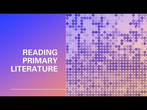 Analyzing a Primary Literature Article