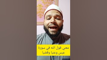 معني عنبا وقضبا في سورة عبس وتولي