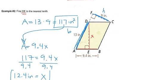 Geom 10.1 area of parallelograms and triangles