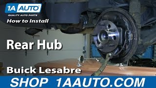 How To Replace Rear Hub & Bearing 9299 Buick LeSabre