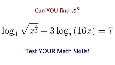 Can You Solve This Log Equation Without A Calculator?