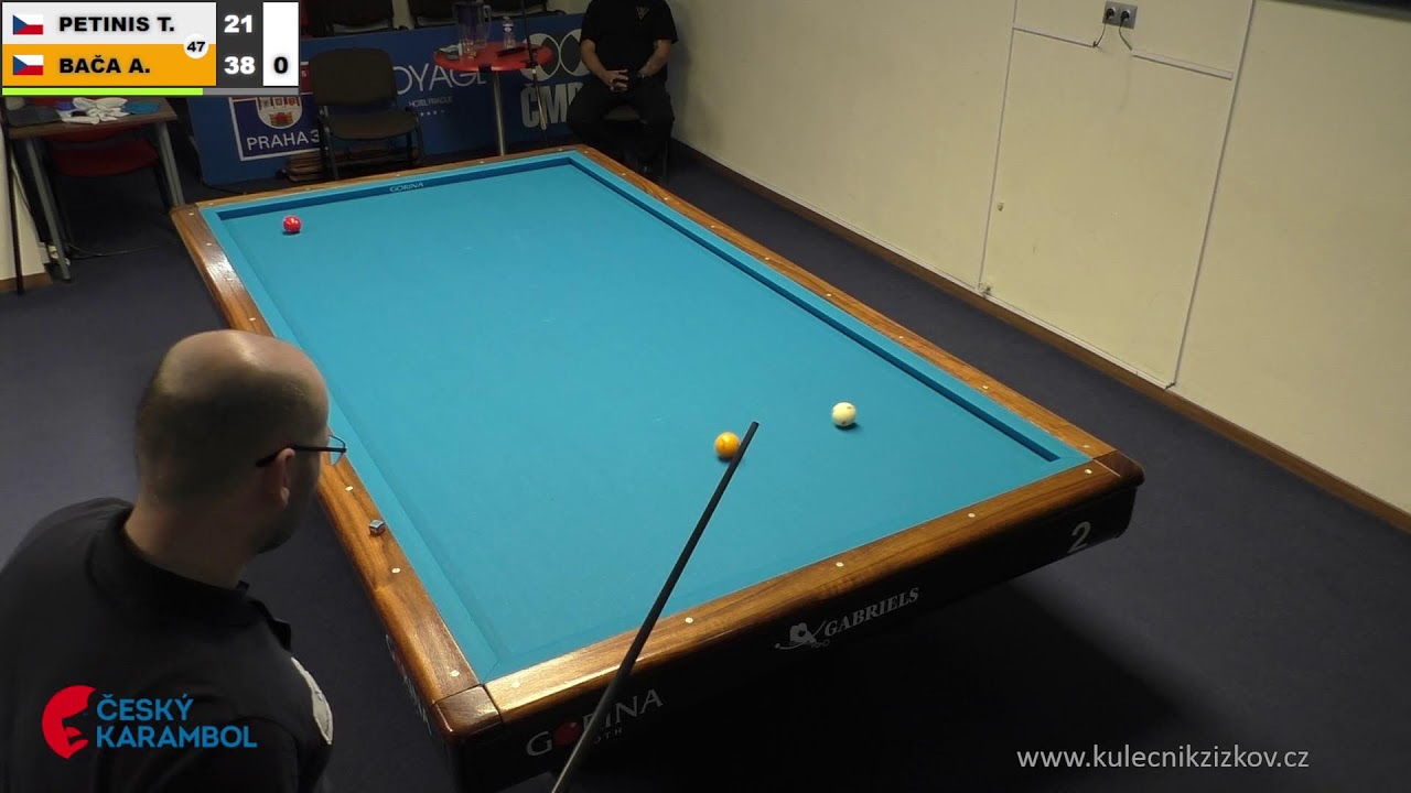 Czech league | 3-cushion | D1 | 7th round | Adam Bača v Theodor Petinis