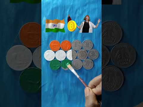 Indian ♥️ Russia Coins Flag Drawing Independence Day Drawing #shorts #art #mrmukesharts