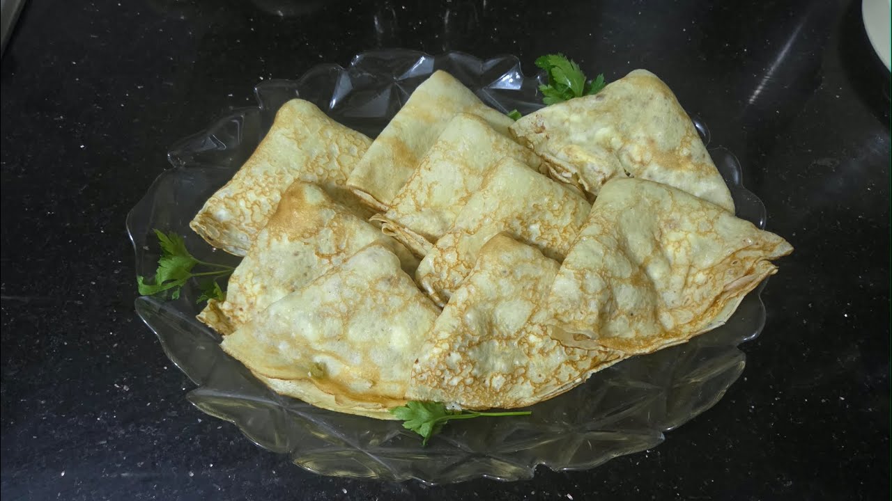 كريب مالحين بالدجاج، الفروماج و الزيتون وصفة لذيذة 