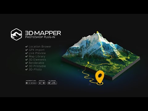 3D Map Generator - 3D Mapper - Photoshop plugin