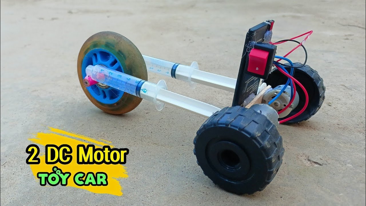 DC motor Toy Car Making at home - YouTube