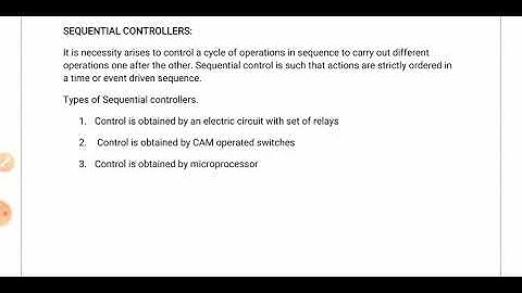 Sequential Controllers