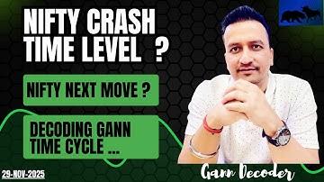 Nifty Crash Time LEVEL? Nifty Prediction I Gann Dates I Critical Gann level I Gann Decoder I