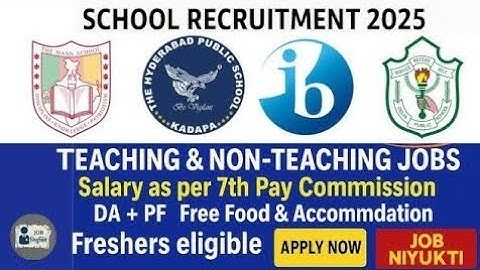 📢 Big Update! New School Jobs 2025 | Latest Teaching & Non-Teaching Vacancies |PGT TGT | Apply Today