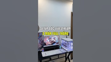 Setup full bộ PC trắng 2 màn hình để chị livestream và chơi game #pcsetup #gamingsetup  #maianhpc