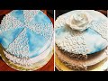 Easy two tier cake decoration  cake tutorial