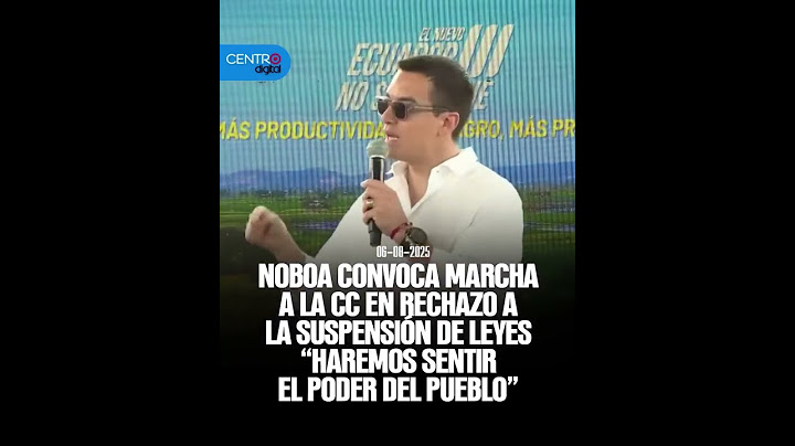 Noboa calls for a march against the Court's ruling